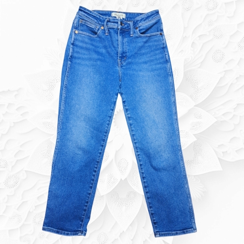 Madewell Curvy Stovepipe Blue Denim Jeans Size 28 Petite